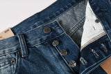 Calça Jeans Ksubi Reta Azul Médio Destroyed