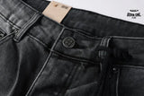 Calça Jeans Ksubi Cinza Escura Destroyed Logo