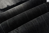 Calça Jeans Ksubi Preta Lavada Joelho Rasgado