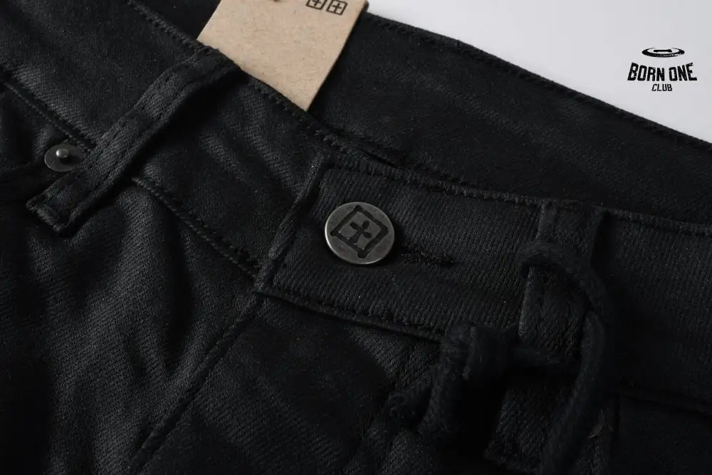 Calça Jeans Ksubi Preta Tachas Douradas