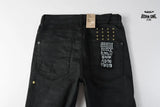 Calça Jeans Ksubi Preta Tachas Douradas