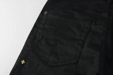 Calça Jeans Ksubi Preta Tachas Douradas