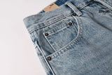 Calça Jeans Ksubi Reta Azul Claro Destroyed