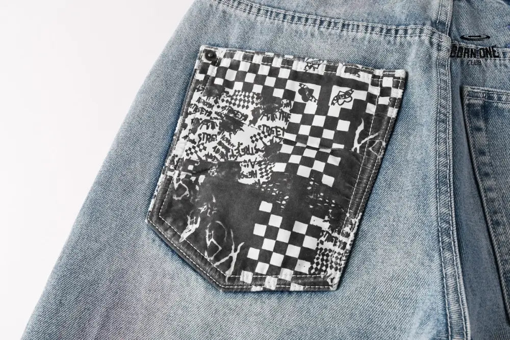 Calça Jeans Ksubi Reta Azul Claro Destroyed