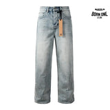 Calça Jeans Ksubi Reta Azul Lavada