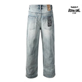 Calça Jeans Ksubi Reta Azul Lavada