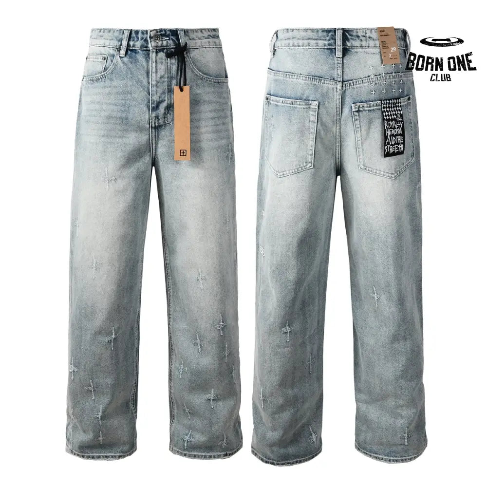 Calça Jeans Ksubi Reta Azul Lavada