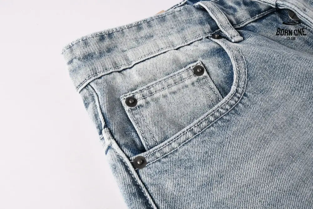 Calça Jeans Ksubi Reta Azul Lavada