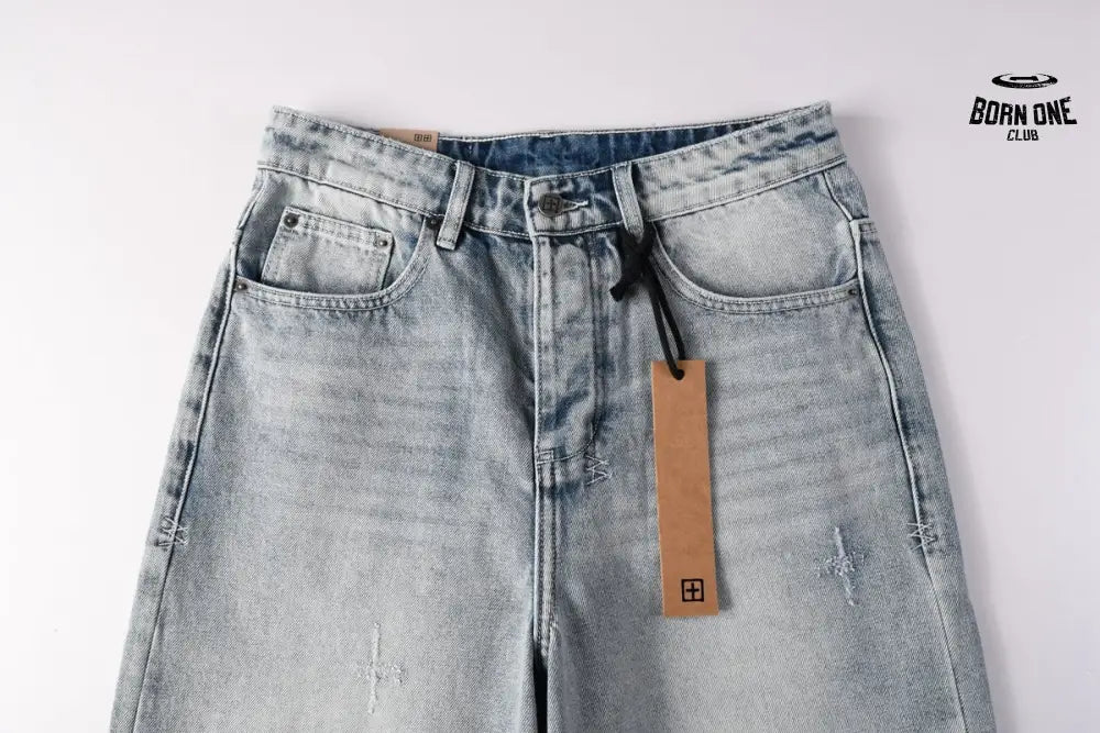 Calça Jeans Ksubi Reta Azul Lavada