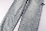 Calça Jeans Ksubi Reta Azul Lavada