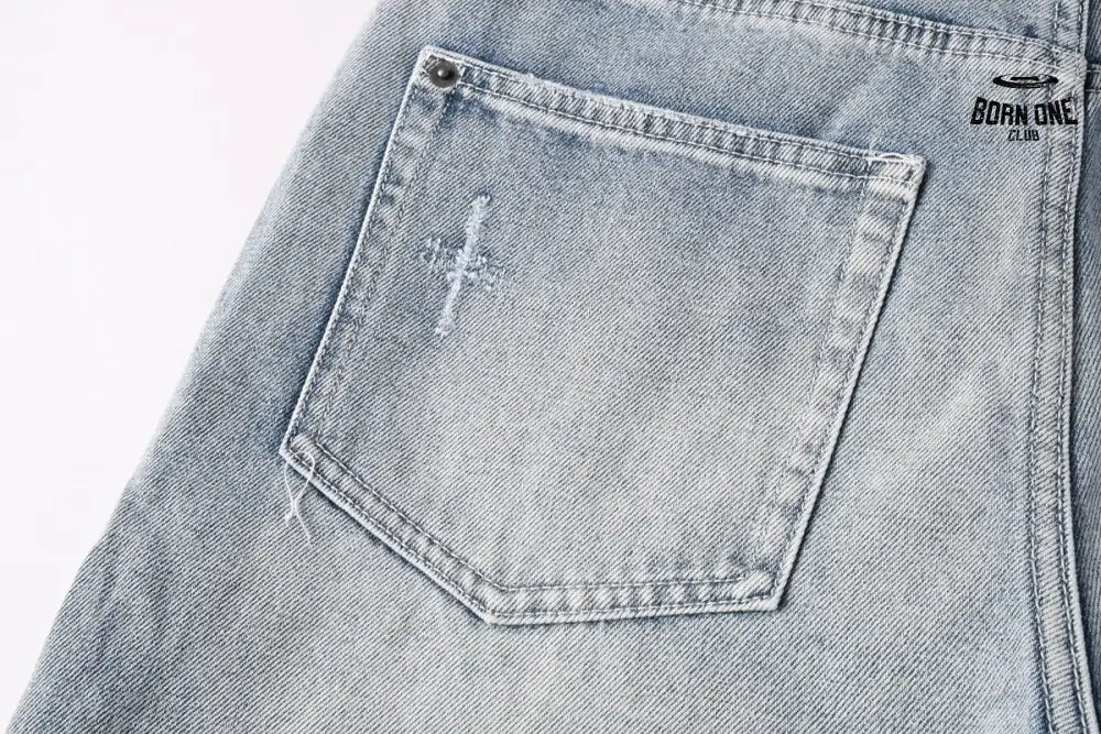 Calça Jeans Ksubi Reta Azul Lavada