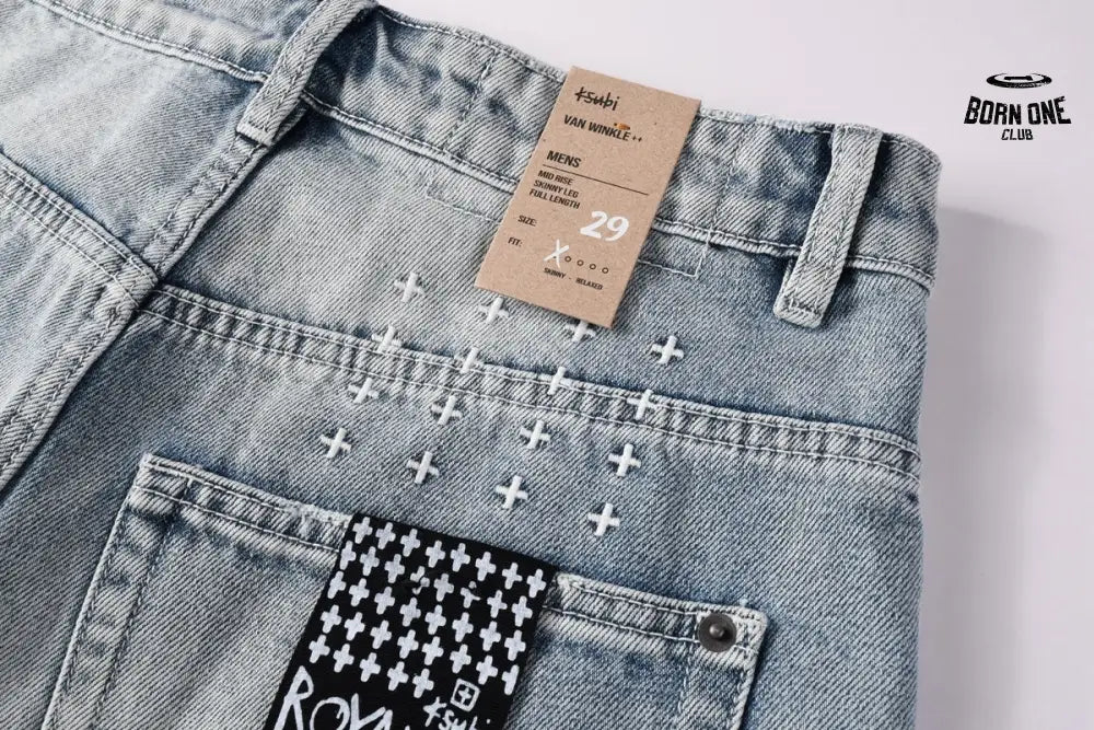 Calça Jeans Ksubi Reta Azul Lavada