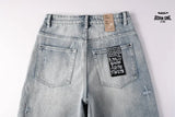 Calça Jeans Ksubi Reta Azul Lavada
