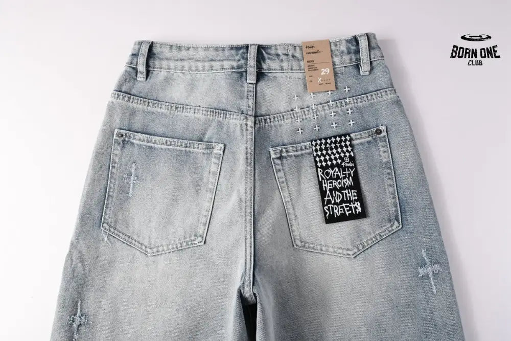 Calça Jeans Ksubi Reta Azul Lavada