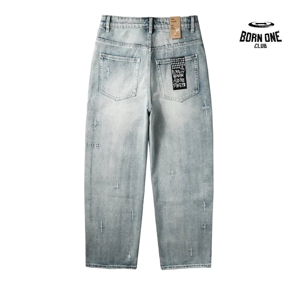 Calça Jeans Ksubi Reta Azul Lavada