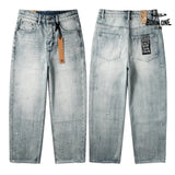 Calça Jeans Ksubi Reta Azul Lavada