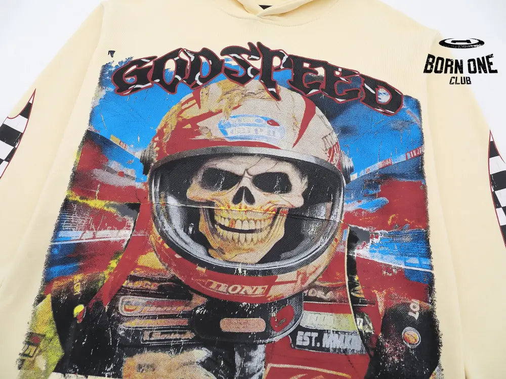 Godspeed Racer Goldie Moletom Bone