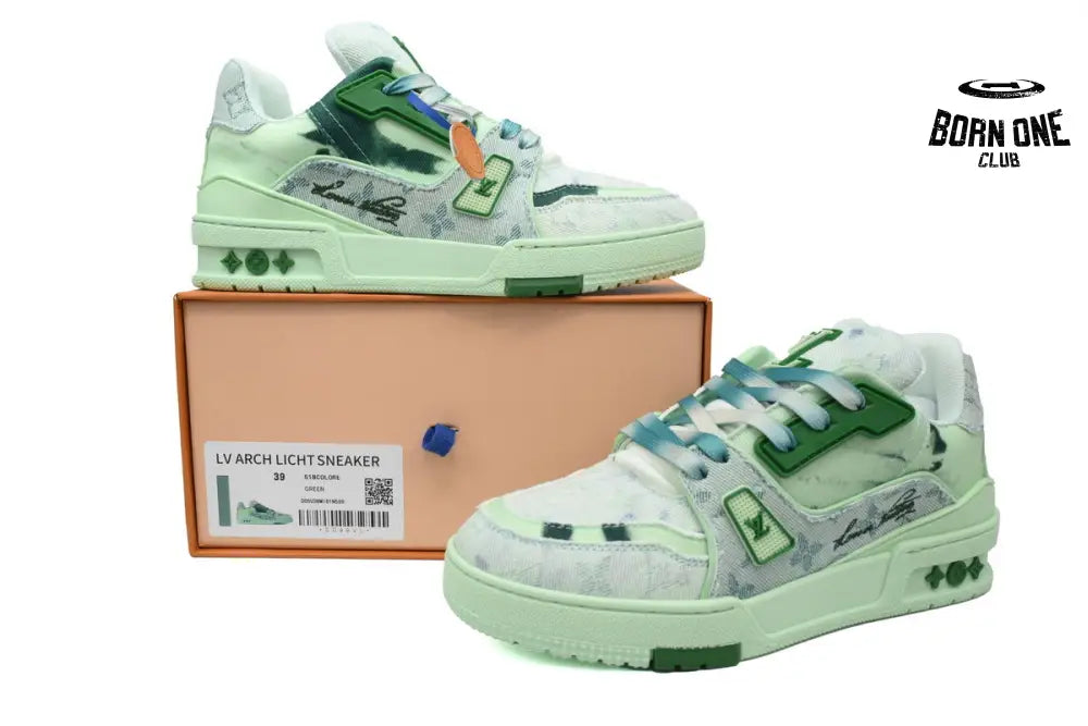Louis Vuitton Trainer Sneaker Rendering Green 1ACVNX