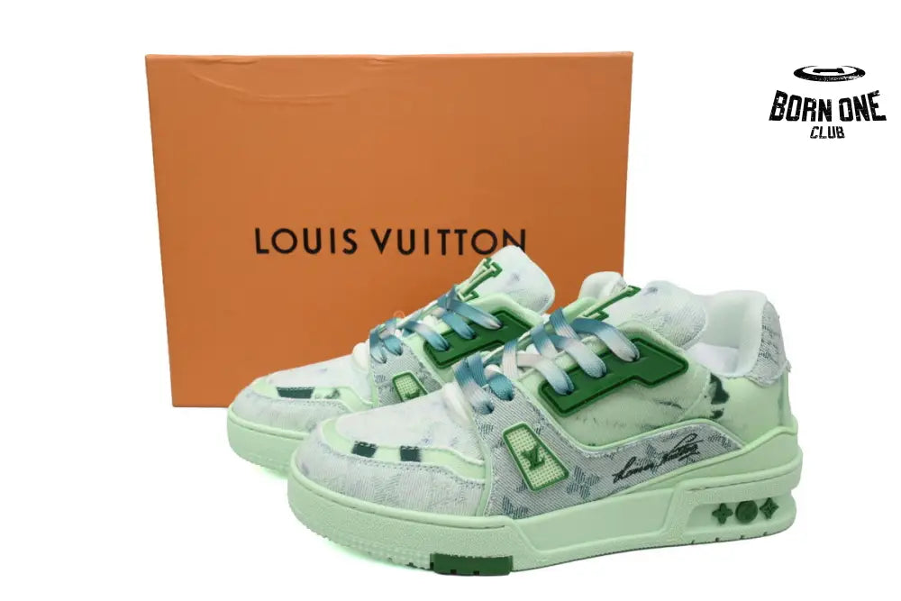 Louis Vuitton Trainer Sneaker Rendering Green 1ACVNX