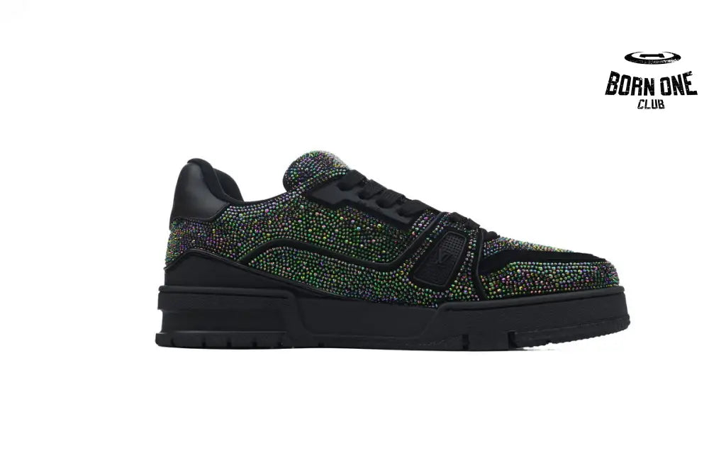 Louis Vuitton Trainer Black Rhinestones 1A815H