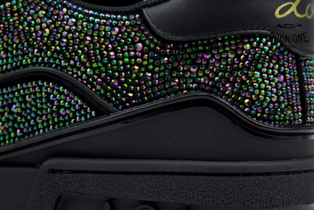 Louis Vuitton Trainer Black Rhinestones 1A815H
