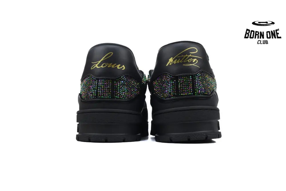 Louis Vuitton Trainer Black Rhinestones 1A815H