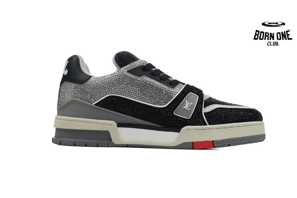 Louis Vuitton Trainer Black Grey Crystal 1ABOE2