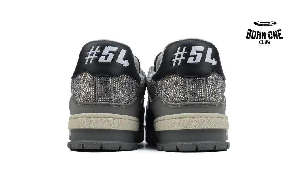 Louis Vuitton Trainer Black Grey Crystal 1ABOE2