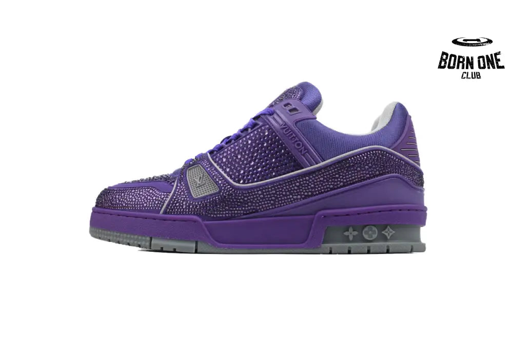 Louis Vuitton Trainer Purple Swarovksi Crystals 1ACR21