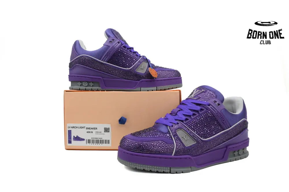 Louis Vuitton Trainer Purple Swarovksi Crystals 1ACR21