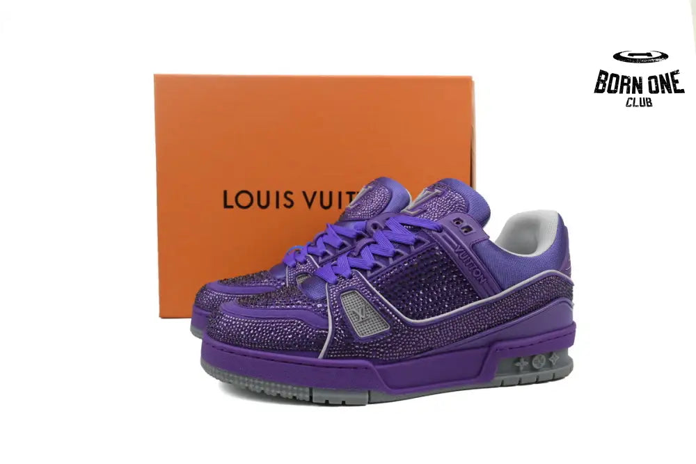 Louis Vuitton Trainer Purple Swarovksi Crystals 1ACR21