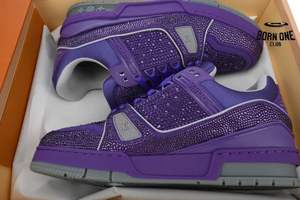 Louis Vuitton Trainer Purple Swarovksi Crystals 1ACR21