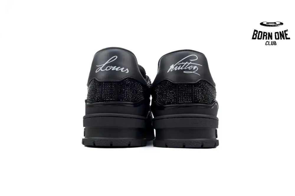 Louis Vuitton Trainer Full Black Diamond Sneakers