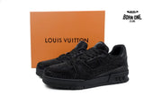 Louis Vuitton Trainer Full Black Diamond Sneakers