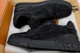 Louis Vuitton Trainer Full Black Diamond Sneakers