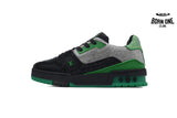Louis Vuitton Trainer Crystal Black Green Grey Rhinestone