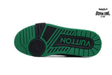 Louis Vuitton Trainer Crystal Black Green Grey Rhinestone
