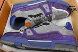 Louis Vuitton Trainer Crystal Grey Purple Rhinestone