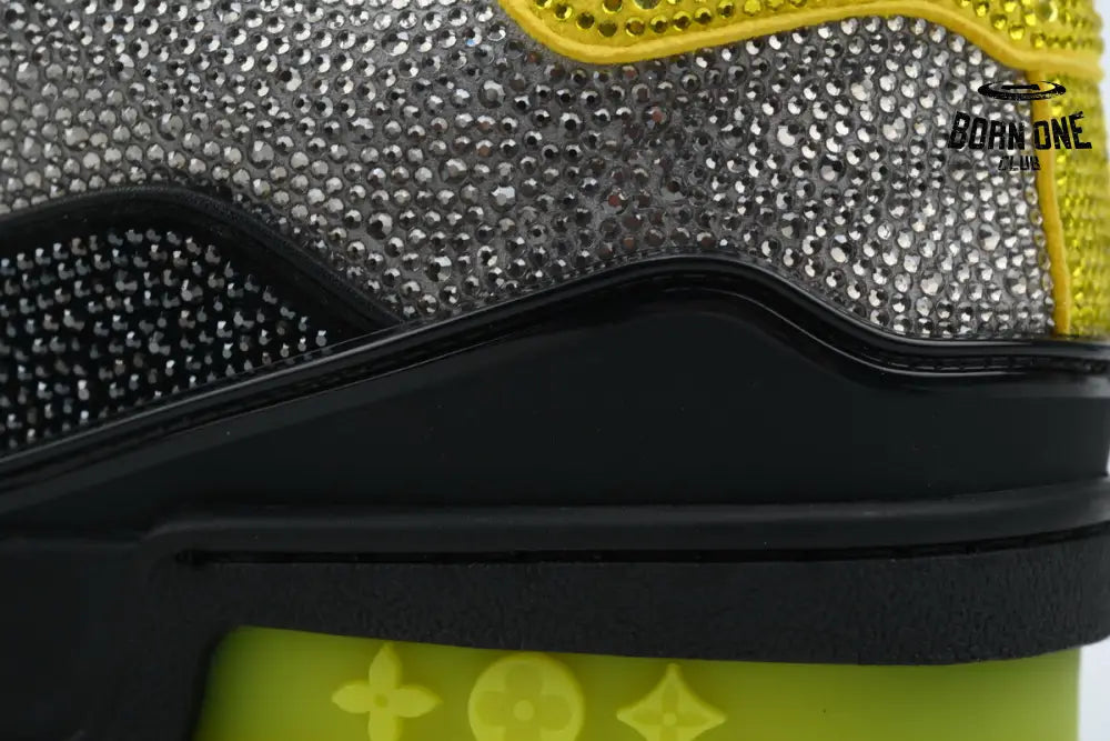 Louis Vuitton Trainer Black Yellow Rhinestone 1A9JXP