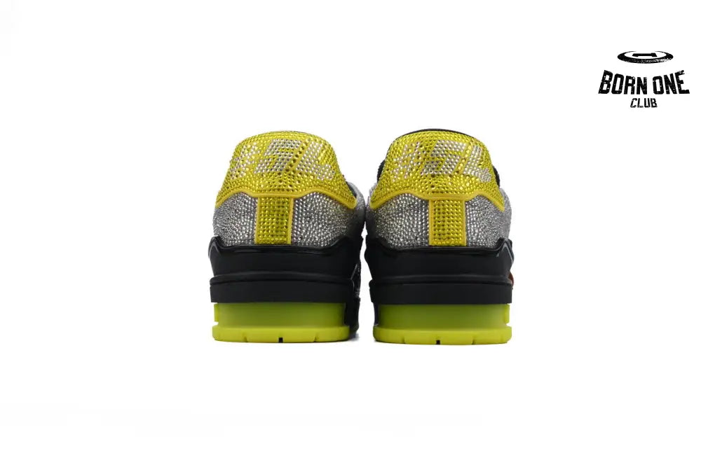 Louis Vuitton Trainer Black Yellow Rhinestone 1A9JXP