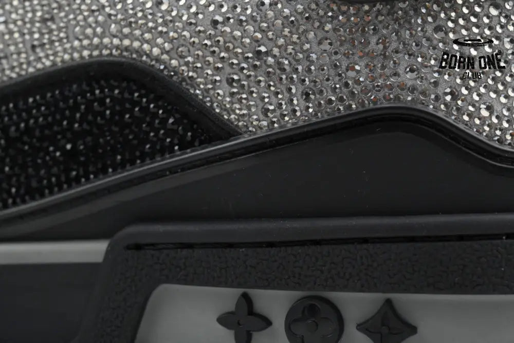 Louis Vuitton Trainer Black Silver Rhinestone