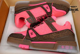 Louis Vuitton Trainer Pink Brown Rhinestone