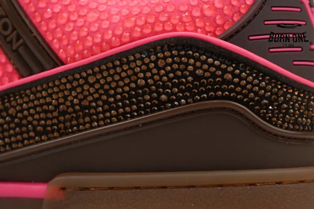 Louis Vuitton Trainer Pink Brown Rhinestone