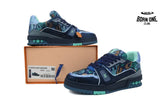 Louis Vuitton Trainer Marine Navy Blue Crystal  1AARGM