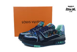 Louis Vuitton Trainer Marine Navy Blue Crystal  1AARGM