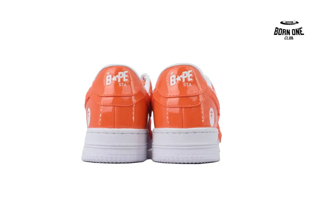 A Bathing Ape Bape SK8 Sta White Orange Red OZXSHMX91310N