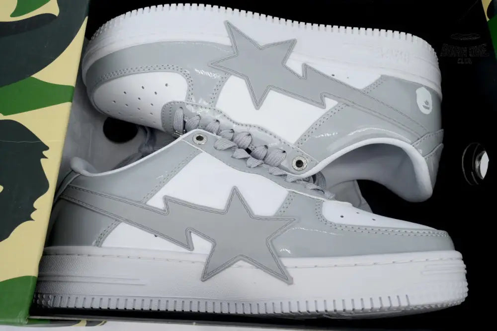 A Bathing Ape Bape SK8 Sta White Grey OZXSHMX91310N