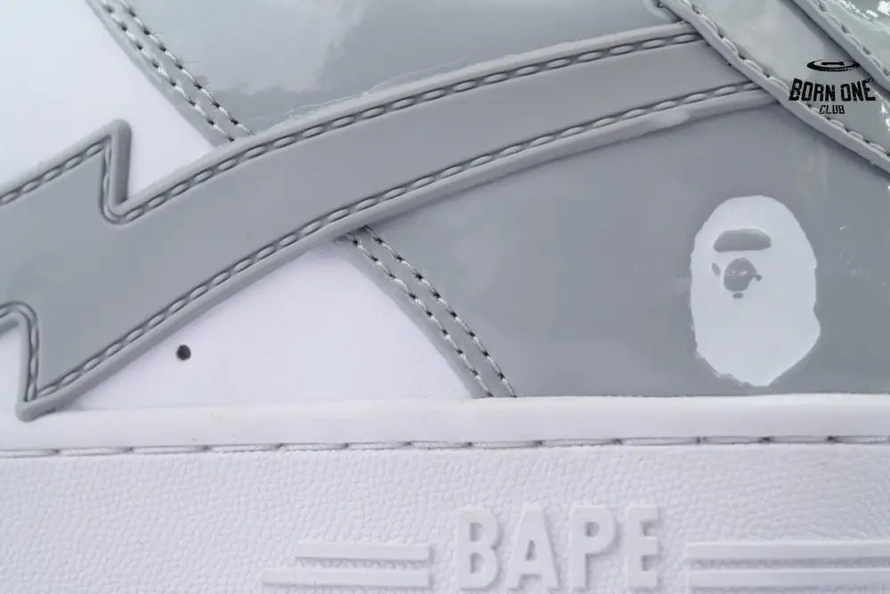 A Bathing Ape Bape SK8 Sta White Grey OZXSHMX91310N