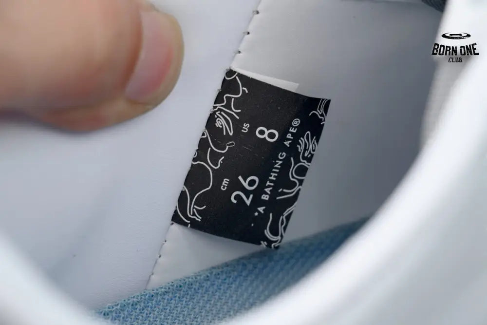 A Bathing Ape Bape SK8 Sta White Grey OZXSHMX91310N