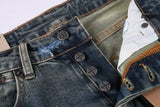 Calça Jeans Ksubi Azul Esverdeada Destroyed
